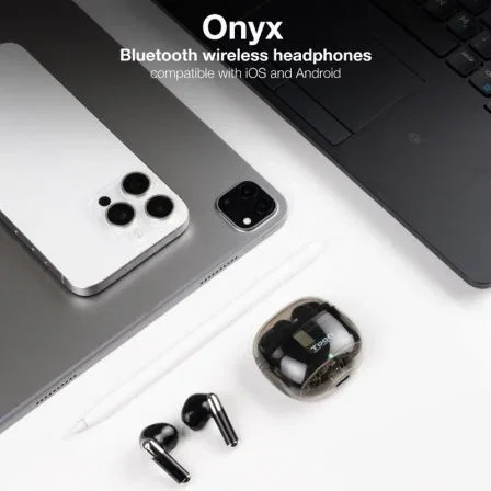 Tooq Auriculares Inalámbricos Onyx con Micrófono - Negro